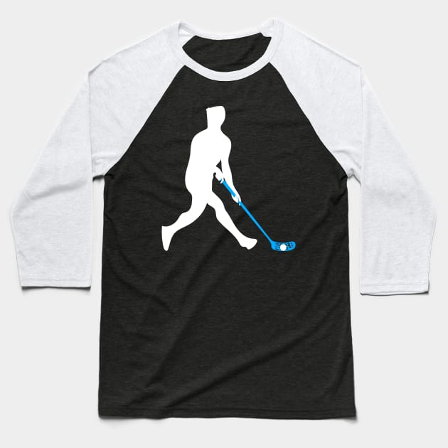 floorball player Baseball T-Shirt by Johnny_Sk3tch